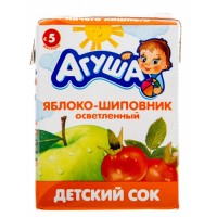 Детский сок Агуша Яблоко-Шиповник, 0,2 л, с 5 месяцев