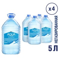 Вода питьевая Аква Минерале ПЭТ 5 л негазированная, 4 шт. в уп.