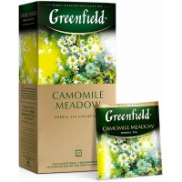 Чай в пакетиках Greenfield Camomile Meadow травяной с ромашкой со вкусом личи,  25 пакетиков