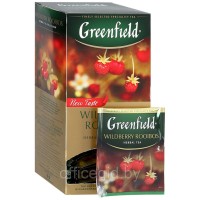 Чай в пакетиках Greenfield Wildberry Rooibos травяной со вкусом земляники и клюквы 25 пакетиков