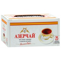Чай в пакетиках черный Азерчай с бергамотом, 25 пакетиков