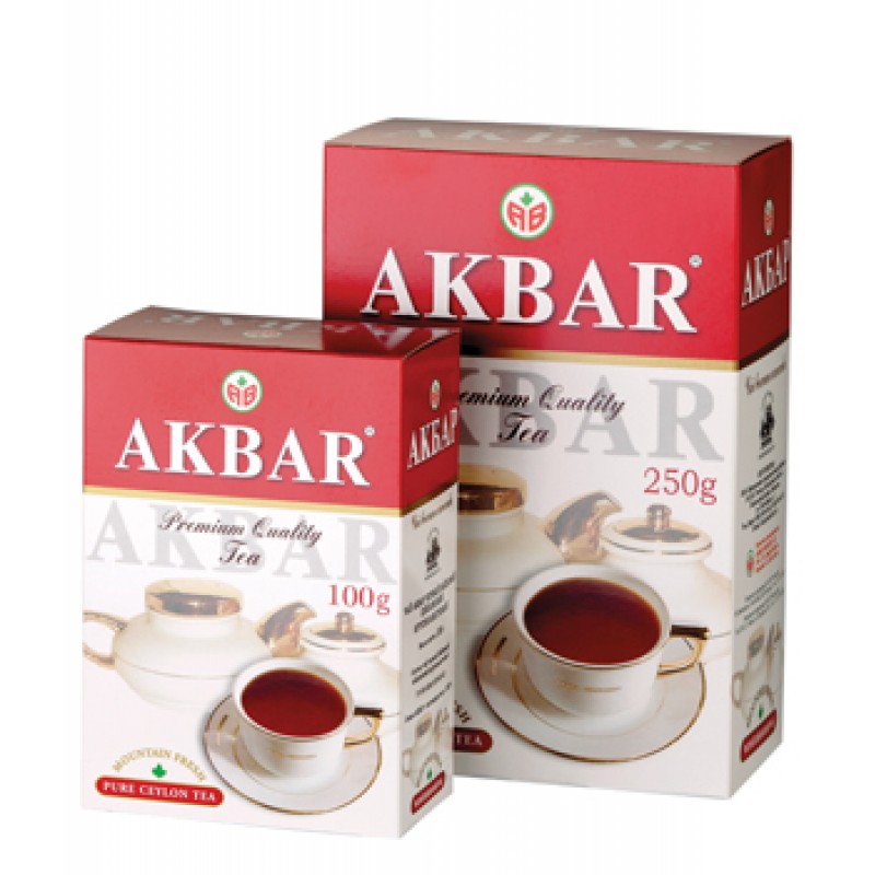 Чай Акбар красно-белый крупный лист 250гр купить продукты с доставкой  - интернет-магазин Добродуша