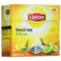 Чай Липтон черный (с цедрой Апельсина) 20 пак 1,8г
