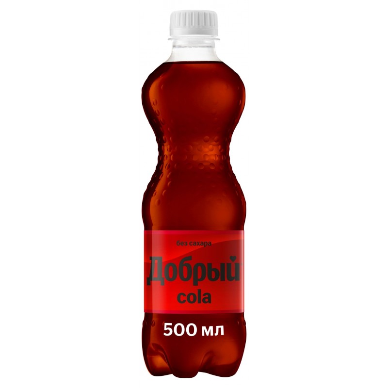 Добрый Cola без сахара 0,5 л 24 шт. в уп. купить продукты с доставкой  - интернет-магазин Добродуша