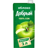 Сок Добрый Яблоко 2л, 6 шт. в уп.
