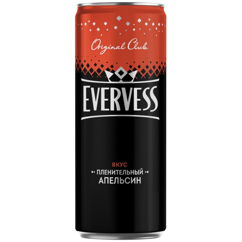 Эвервесс Пленительный Апельсин 0,33 литра ж/б 12 штук в уп. - Газированные напитки  Эвервесс PepsiCo PepsiCo  купить с доставкой