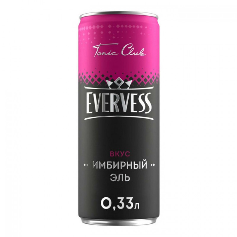 Эвервесс Имбирный Эль 0,33 литра ж/б 12 штук в уп. - Газированные напитки  Эвервесс PepsiCo купить продукты с доставкой