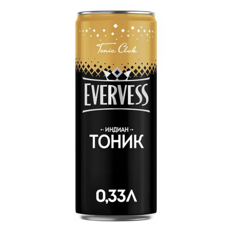 Эвервесс Индиан Тоник 0,33 литра ж/б 12 штук в уп. - Газированные напитки  Эвервесс PepsiCo купить продукты с доставкой