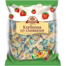 Карамель Бабаевский Рот Фронт Клубника со сливками, 250 г, 15 шт. в уп.