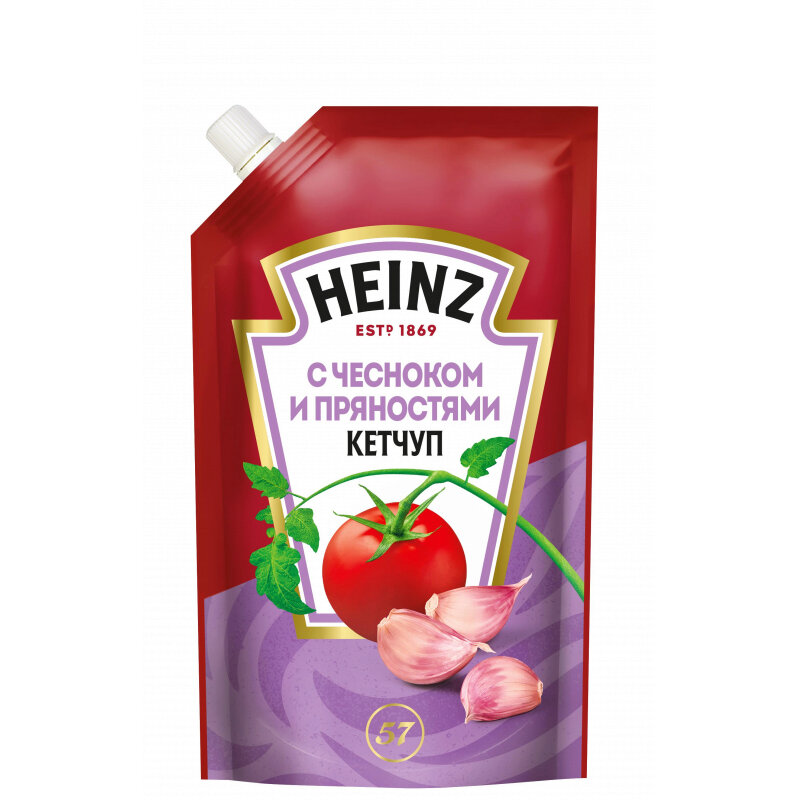 Кетчуп Heinz с чесноком и пряностями 320 г, Консервация, Кетчупы, Heinz - купить с доставкой