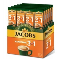 Jacobs напиток кофейный 3 в 1, 13,5 гр, классический, 24 шт.в уп.
