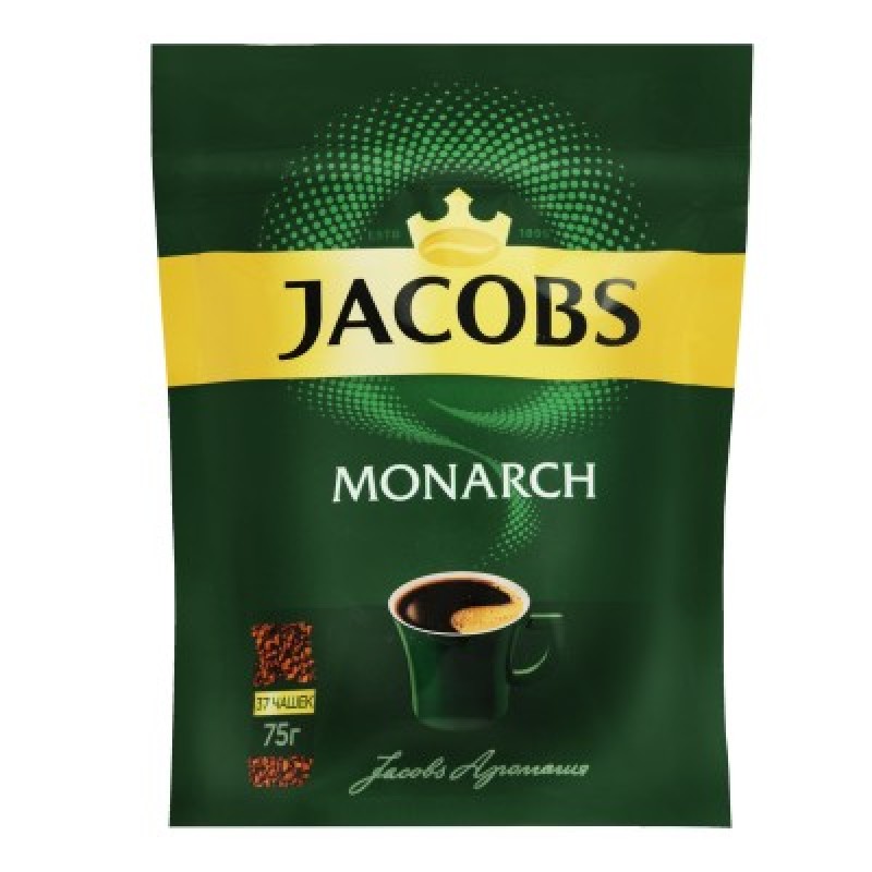 Кофе Jacobs Monarch 75 г пакет,  ,  - купить с доставкой