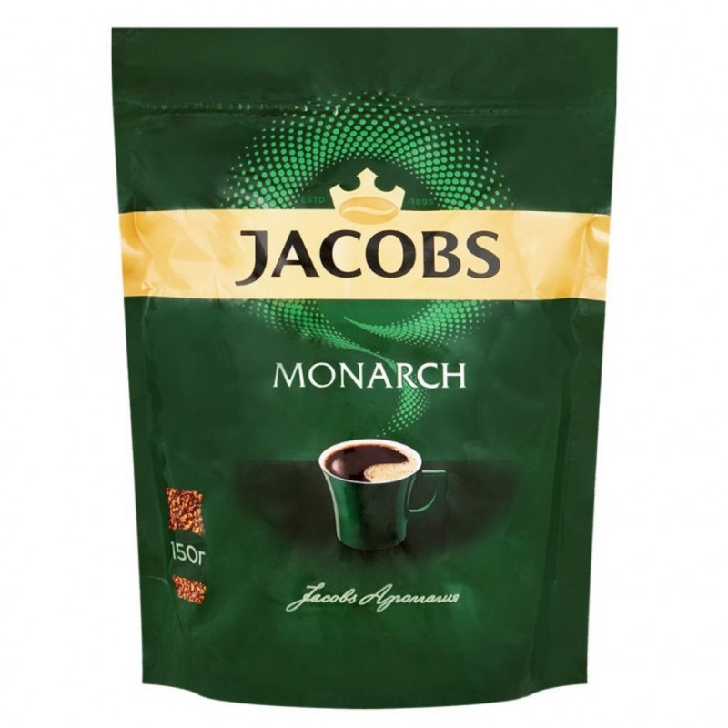 Кофе растворимый Jacobs Monarch 150 г пакет, 9 шт. в уп.,  ,  - купить с доставкой