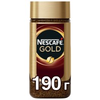 Кофе растворимый NESCAFE Gold 190 г, стекло