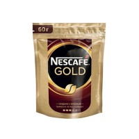 Кофе растворимый NESCAFE Gold натуральный, 60 г, пакет