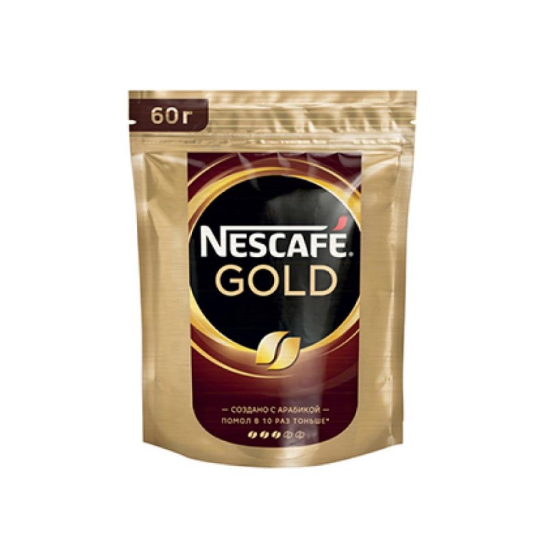Кофе растворимый NESCAFE Gold натуральный, 60 г, пакет,  ,  - купить с доставкой