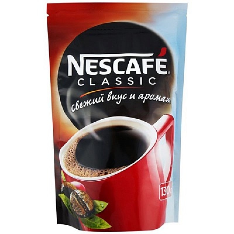 Кофе растворимый Nescafe Classic гранулированный, пакет, 130 г,  ,  - купить с доставкой