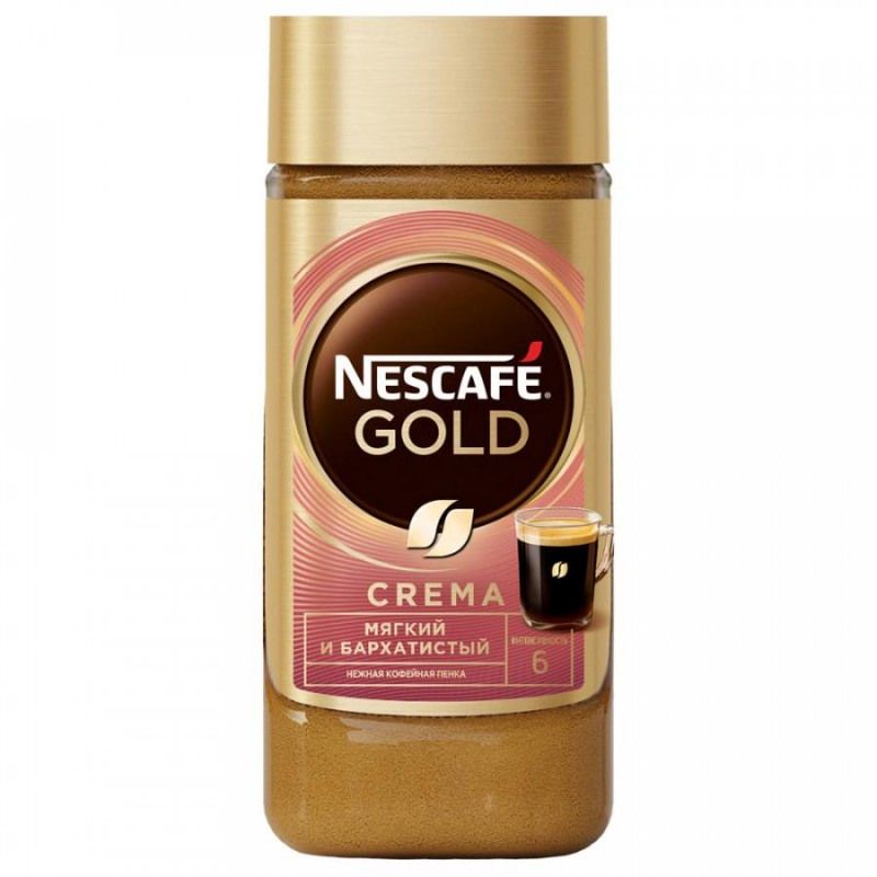 Кофе растворимый Nescafe GOLD Crema ,стекло 95 г,  ,  - купить с доставкой