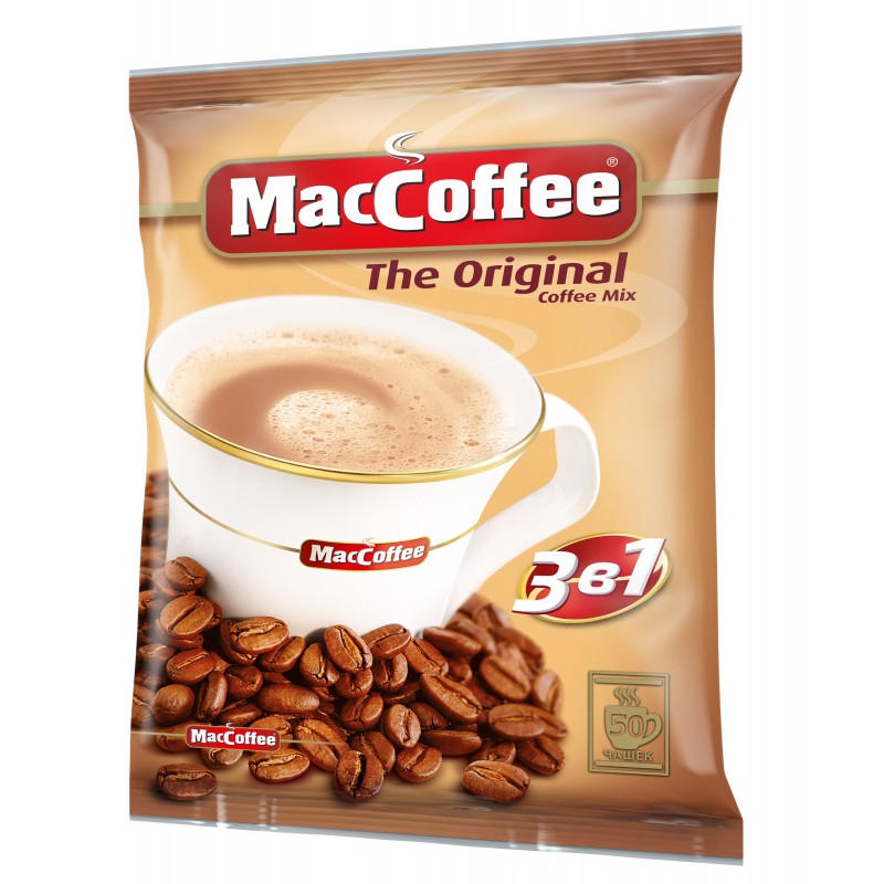 Напиток кофейный MacCoffee Original 3в1, 100 шт.,  ,  - купить с доставкой