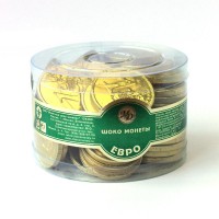 Монеты шоколадные евро 6гр , 50 шт. в банке