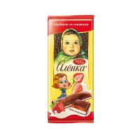 Шоколад "АЛЕНКА" молочный Клубника со сливками 87гр