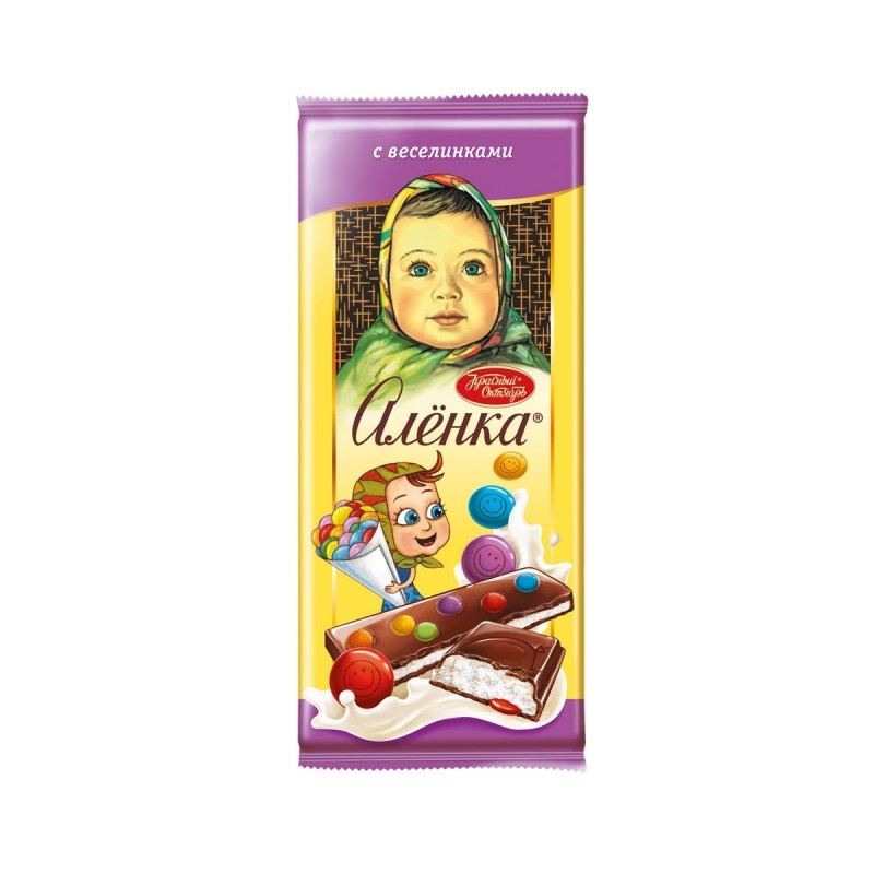 Шоколад АЛЕНКА с веселинками 87гр купить продукты с доставкой  - интернет-магазин Добродуша