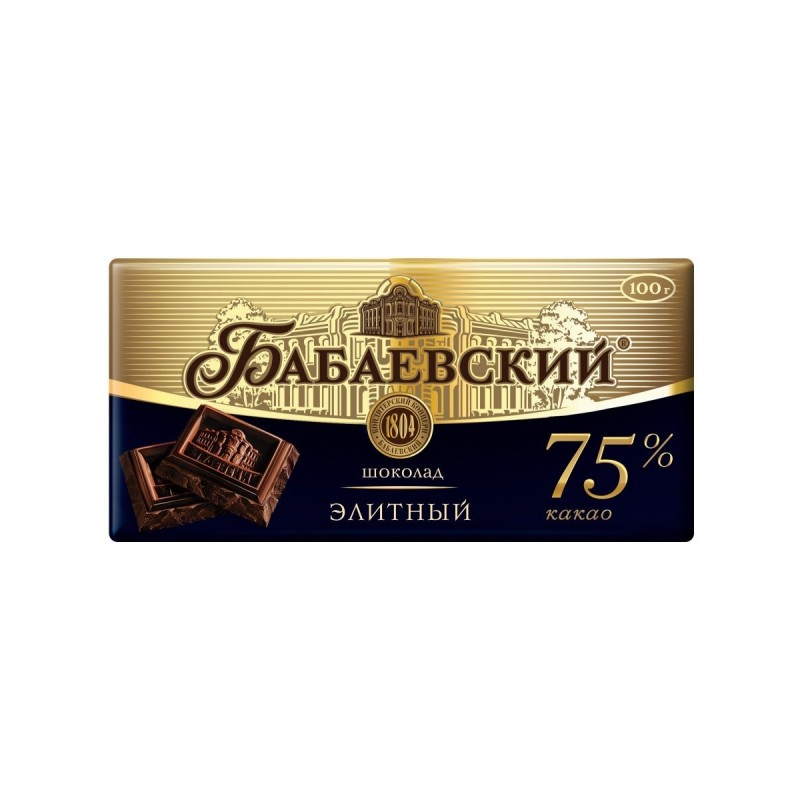 Шоколад Бабаевский Элитный 75% какао 100гр купить продукты с доставкой  - интернет-магазин Добродуша