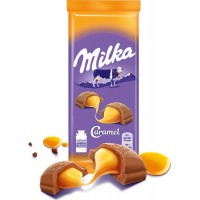 Шоколад "Милка" Карамель 90гр, 20 шт. в уп.