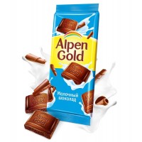 Шоколад молочный Альпен Гольд 85гр., 22 шт. в уп.