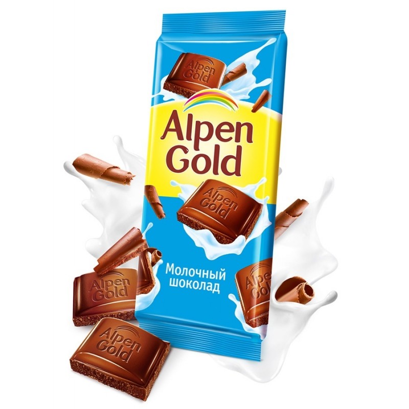 Шоколад молочный Альпен Гольд 85гр., 22 шт. в уп. - Кондитерские изделия  Шоколад купить продукты с доставкой