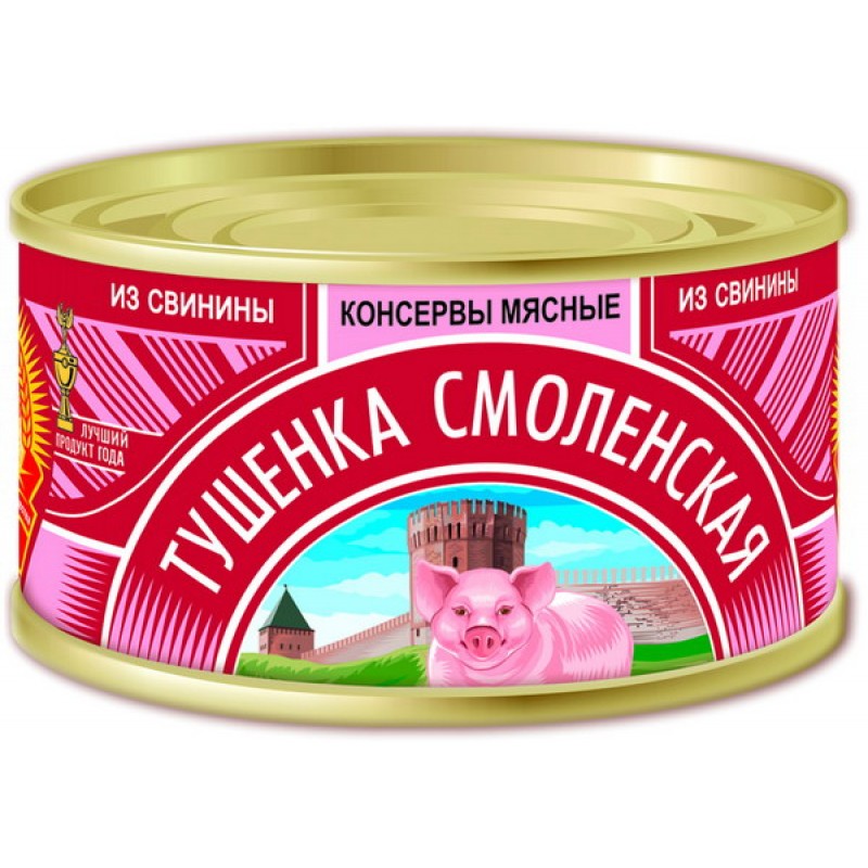 Свинина тушеная дачная Смоленская 325гр. купить продукты с доставкой  - интернет-магазин Добродуша