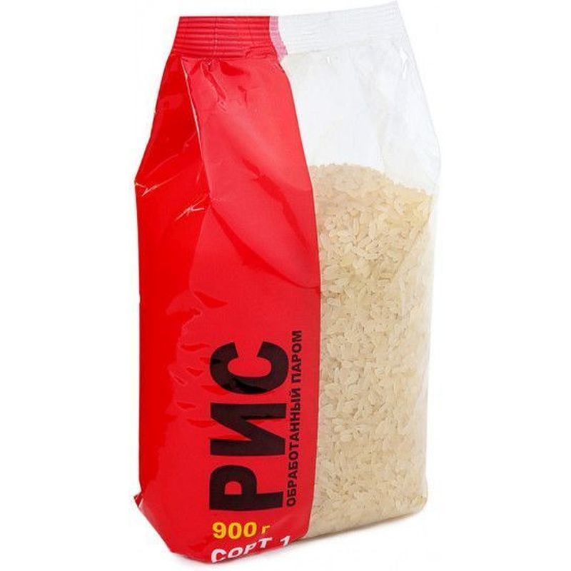 Ривьера рис пропаренный 0,9 кг, 12 шт. в уп., Продукты питания, Крупы, ТМ Ривьера - купить с доставкой