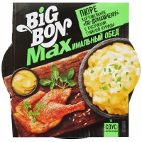 Пюре Big Bon картофельное по-домашнему с кусочками тушеной курицы и соусом с жареной курицей 110 г