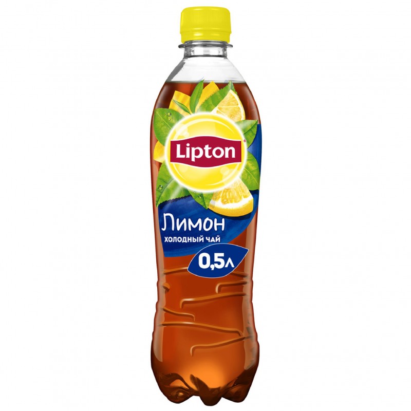 Чай Lipton холодный черный Лимон, 0,5 л, 12 шт. в уп., Холодный чай, Холодный Чай Липтон, PepsiCo - купить с доставкой