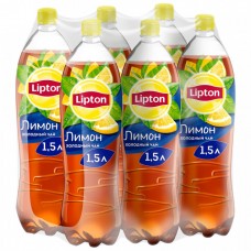 Холодный Чай Липтон Лимон 1.5 л пэт, 6 шт. в уп.