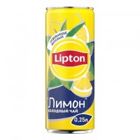 Холодный чай Lipton Лимон 0,25 жб, 12 шт. в уп.