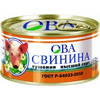 ОВА (Калининград) свинина тушеная высший сорт ГОСТ 325 г