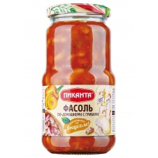 Пиканта фасоль с грибами 470 г По-домашнему стекло