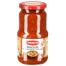 Пиканта фасоль с овощами 470 г По-Монастырски стекло