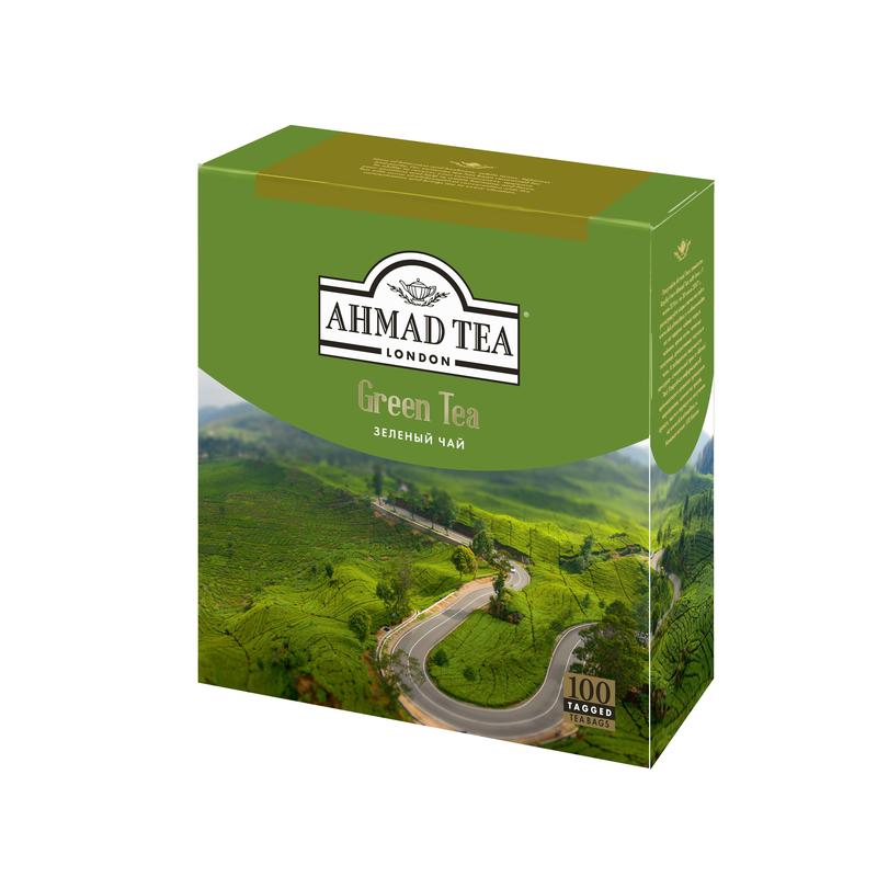 Чай Ахмад 100пак Зеленый купить продукты с доставкой  - интернет-магазин Добродуша