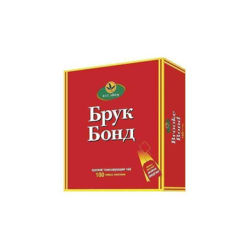 Чай Брук Бонд 100пак 1,8г купить продукты с доставкой  - интернет-магазин Добродуша