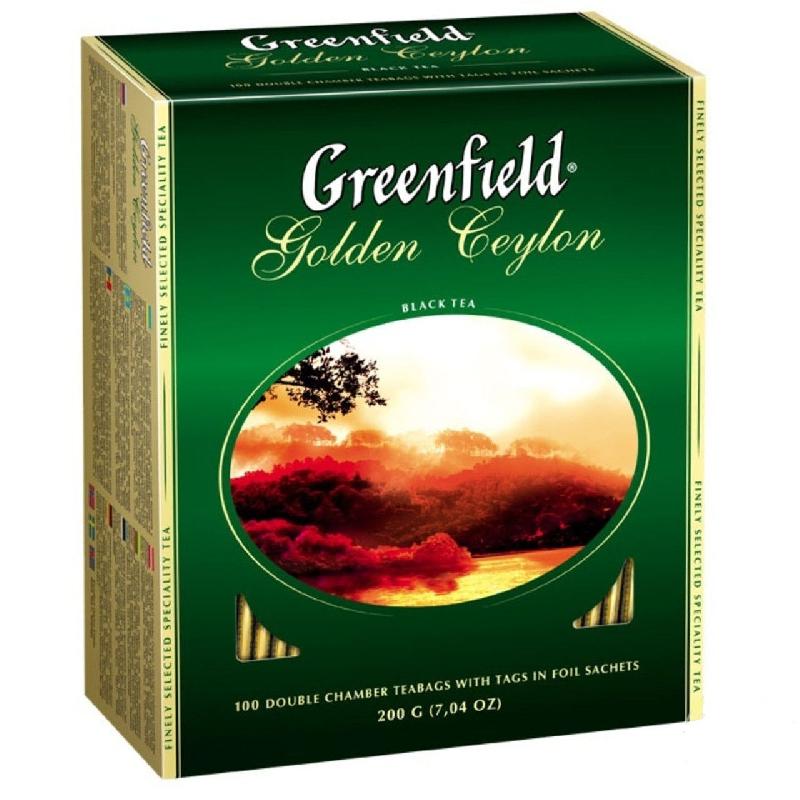 Чай Гринфилд 100пак Черный ENGLISH EDITION купить продукты с доставкой  - интернет-магазин Добродуша