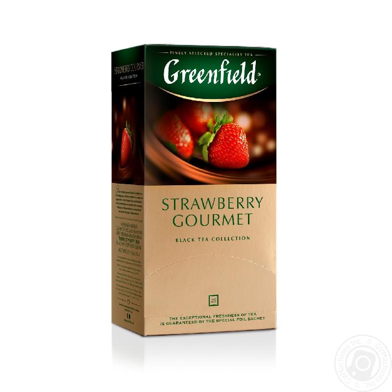 Чай Гринфилд 25пак Клубника-Шоколад STRAWBERRY GOURMET купить продукты с доставкой  - интернет-магазин Добродуша