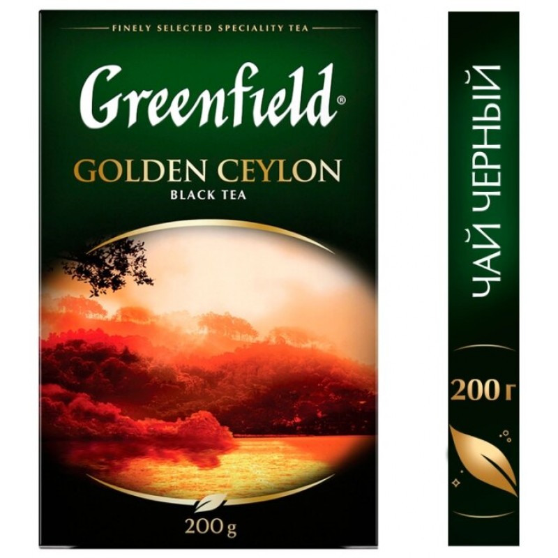 Чай Гринфилд черный Голден Цейлон 200гр. GOLDEN CEYLON купить продукты с доставкой  - интернет-магазин Добродуша