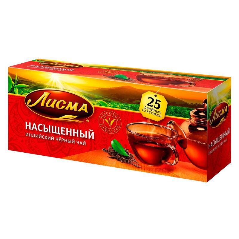Чай Лисма Насыщеный 25пак 1,8г. купить продукты с доставкой  - интернет-магазин Добродуша