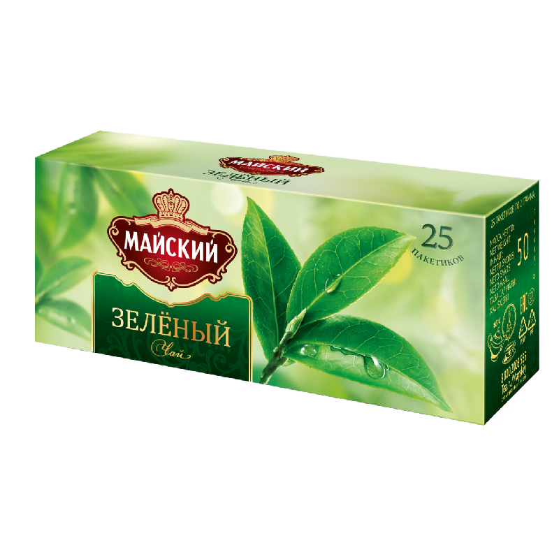 Чай Майский Зеленый 25пак купить продукты с доставкой  - интернет-магазин Добродуша