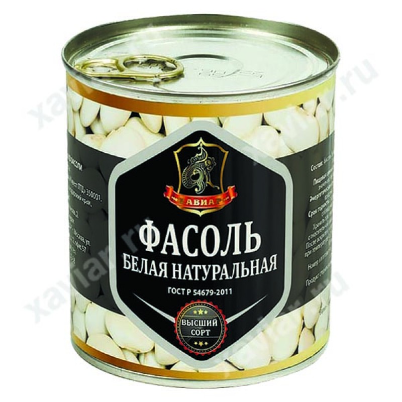 Фасоль белая натуральная «Хавиар», 420 гр. купить продукты с доставкой  - интернет-магазин Добродуша