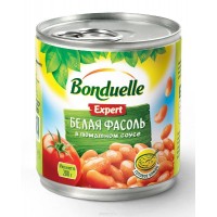 Фасоль белая в томатном соусе  Бондюэль  400гр.ж/б.