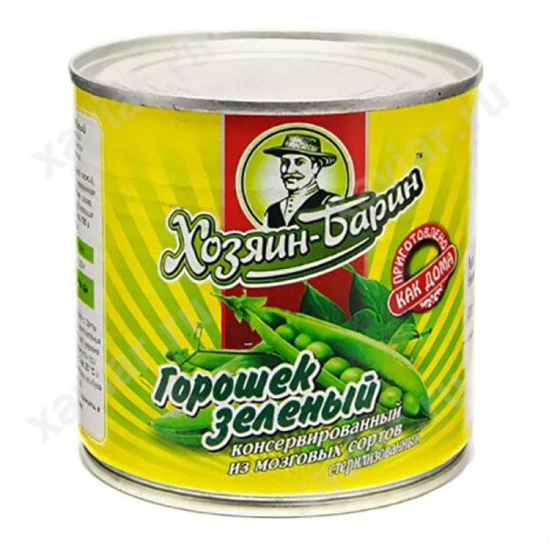 Горошек зеленый «Хозяин-Барин», 400 гр. купить продукты с доставкой  - интернет-магазин Добродуша