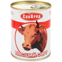 Говядина тушеная  СОВПРОД  в/с 338гр.с ключом